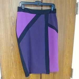 Worthington Purple block skirt